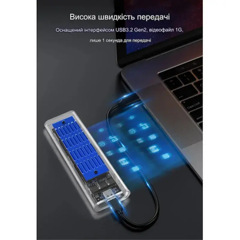 Кишеня зовнішня Dynamode M.2 SSD NVMe/SATA combo ч-з USB3.2 GEN2 Type-C (DM-CAD-SSD09) - фото 7