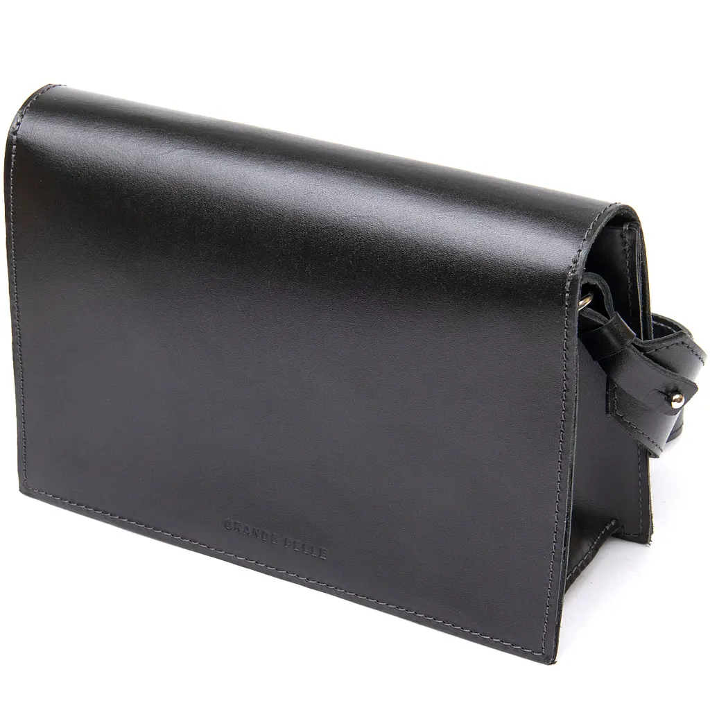 Кожаная сумка женская Grande Pelle 24х16.5х9 см sum0015594 - фото 3