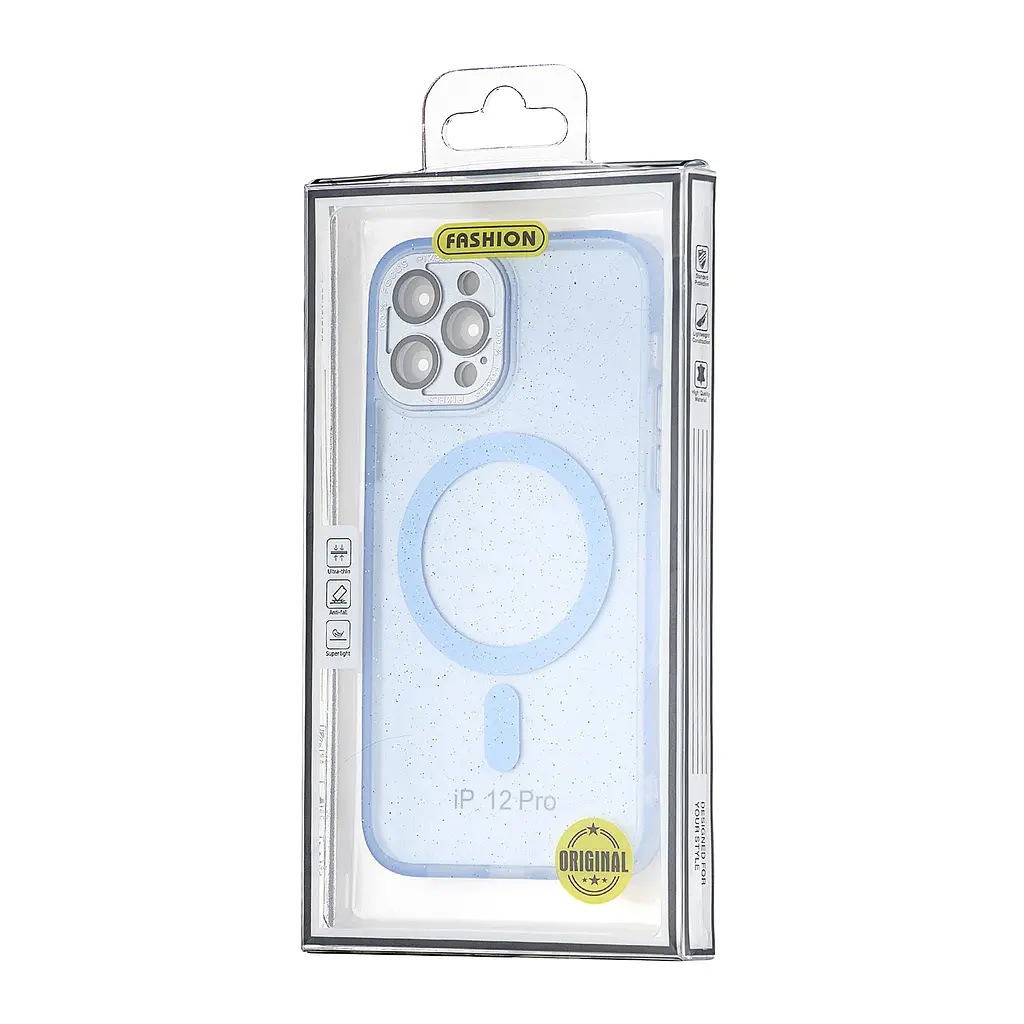 Чохол Splatter with MagSafe Protected Camera iPhone 12 Pro Light Blue - фото 2