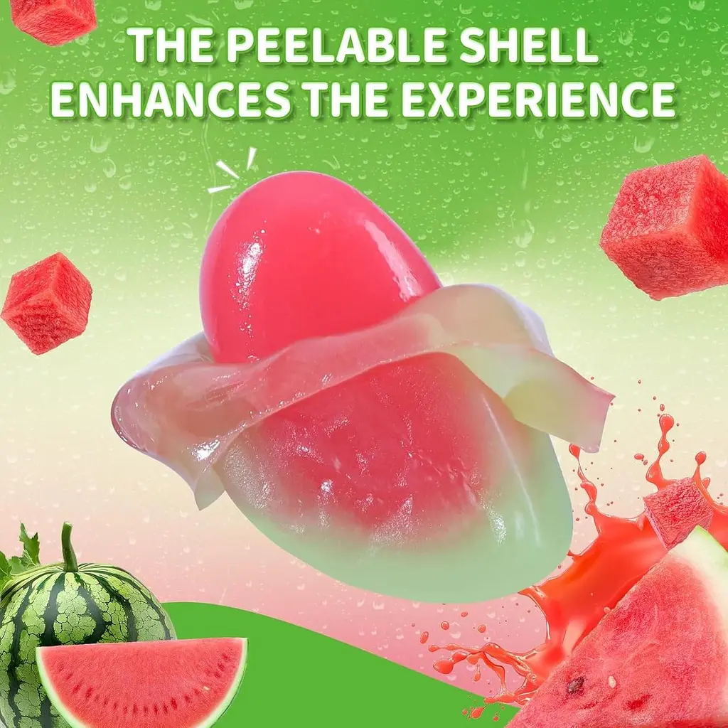Желейні цукерки Amos Peelerz Peelable Watermelon Gummy Candy 170г - фото 3