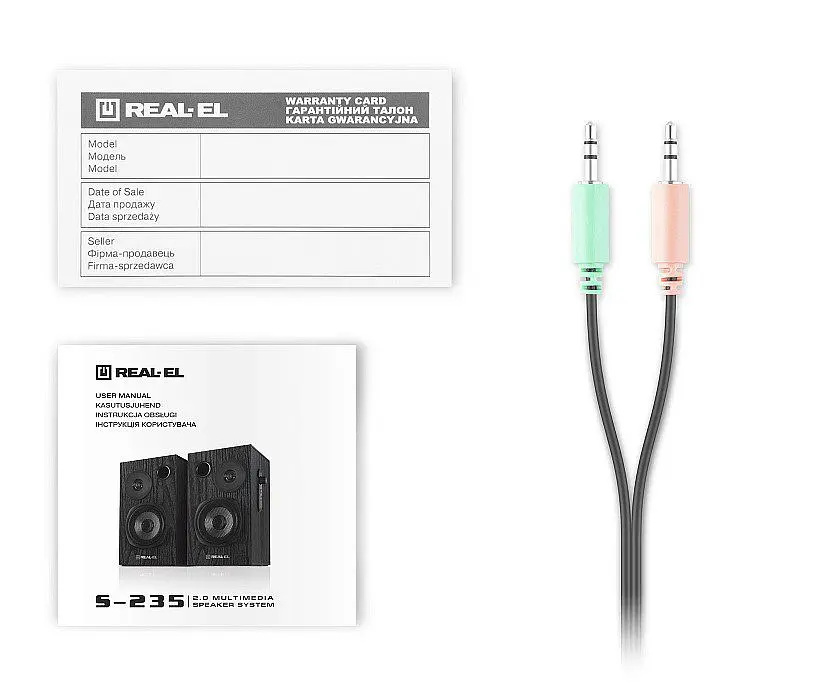 Компьютерные колонки 2.0 REAL-EL S235 18W Black - фото 8