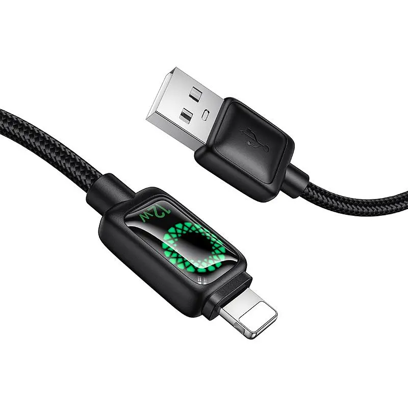 Дата кабель Hoco U146 Mundo USB to Lightning 12W (1.2m) Black - фото 3