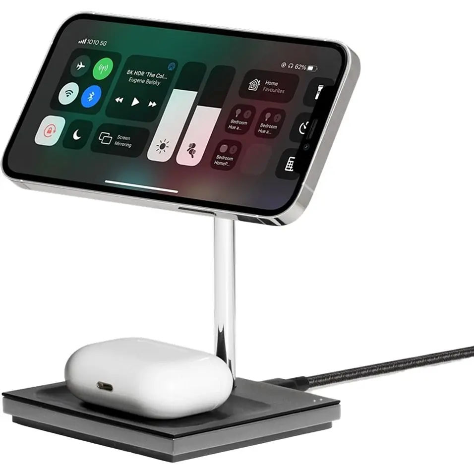 Беспроводное зарядное устройство для Native Union Snap Magnetic Wireless Charger Black (SNAP-2IN1-WL-BLK) - фото 5