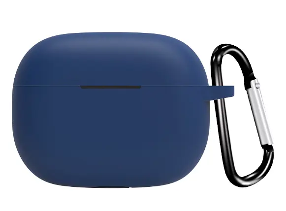Чохол-накладка DK для Realme Buds T300 Silicone Candy Friendly з карабіном (017219) (dark blue) - фото 2