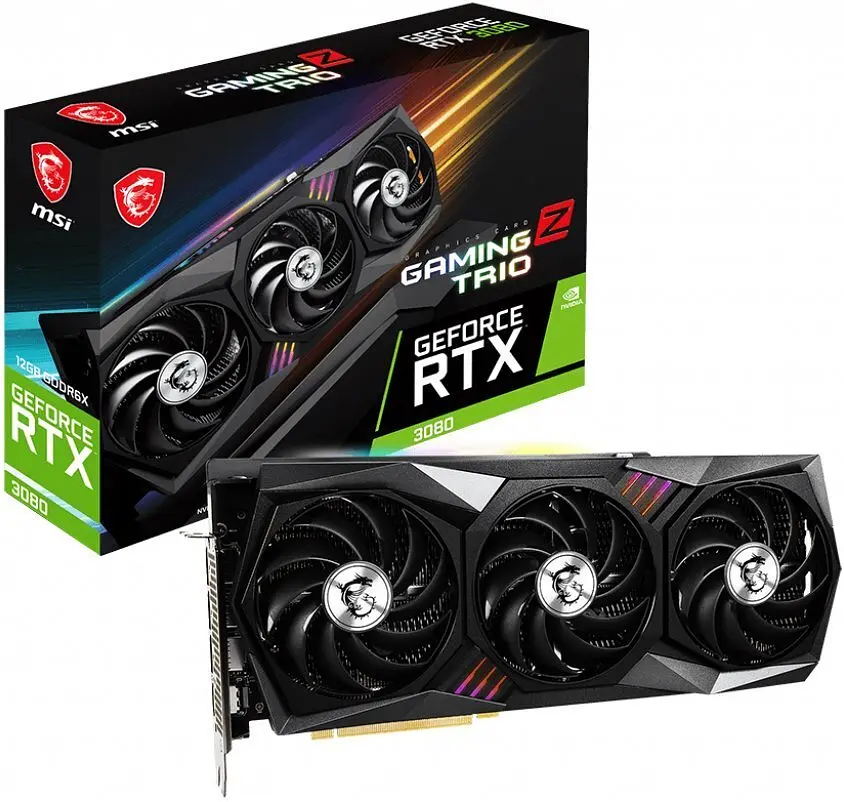 Відеокарта MSI RTX 3080Ti 12Gb Gaming X Trio (GeForce RTX 3080 Ti GAMING X TRIO 12G) (GDDR6X, 384 bit, PCI-E v4.0) Б/в - фото 5
