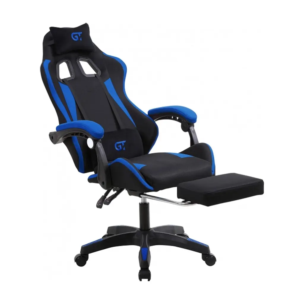 Крісло ігрове GT Racer X-2324 Black/Blue (X-2324 Fabric Black/Blue) - фото 4