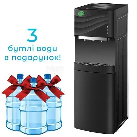 Кулер для води ViO Х903-FЕC Black з електронним охолодженням та шафкою - фото 4