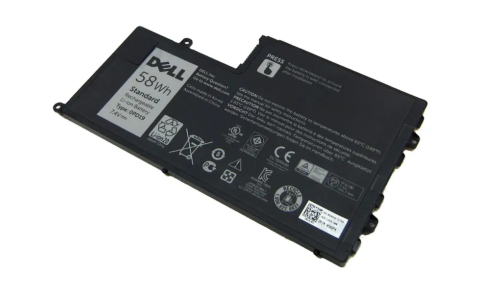 Акумулятор для ноутбука Dell Inspiron 15-5547 0PD19, 58Wh (7600 mAh), 4cell, 7.4V, Li-ion, чорний - фото 2