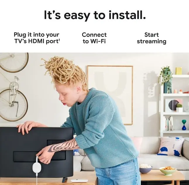 Беспроводная приставка медиаплеер Google Chromecast with Google TV HD (GA03131-US) - фото 6