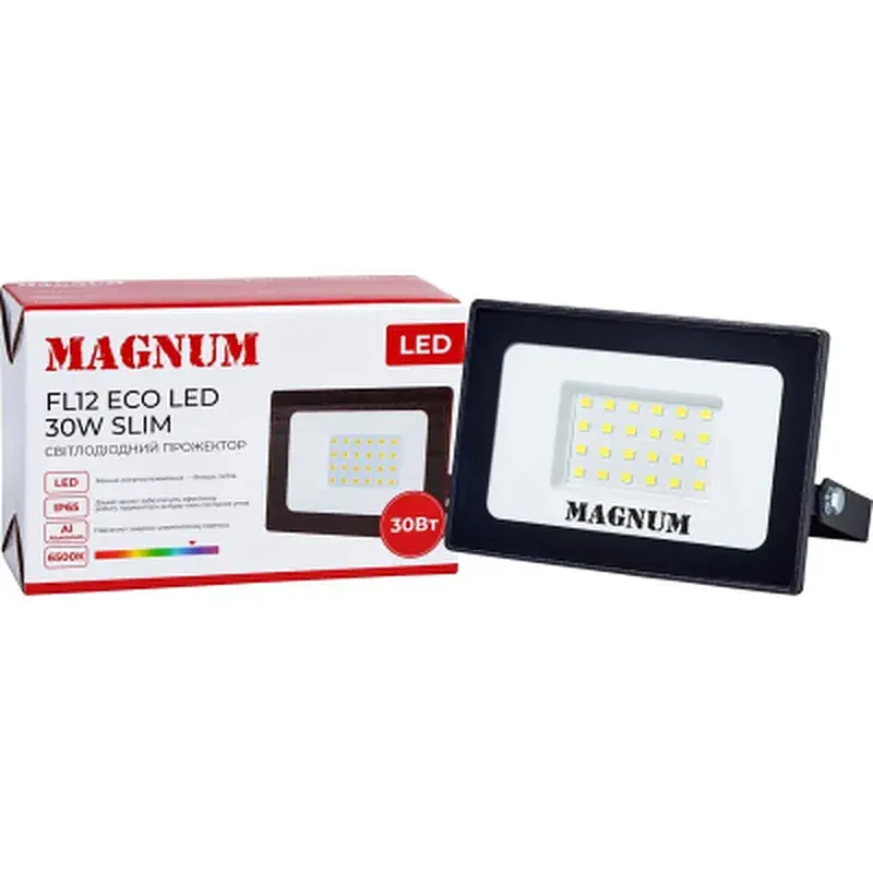 Прожектор MAGNUM FL12 ECO LED 30Вт slim 6500К IP65 (90018083) - фото 4