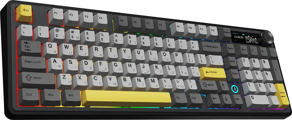 Клавіатура бездротова Ajazz AK980 V2 Maillard Switch Black (AK980-V2-M-BGY) - фото 4
