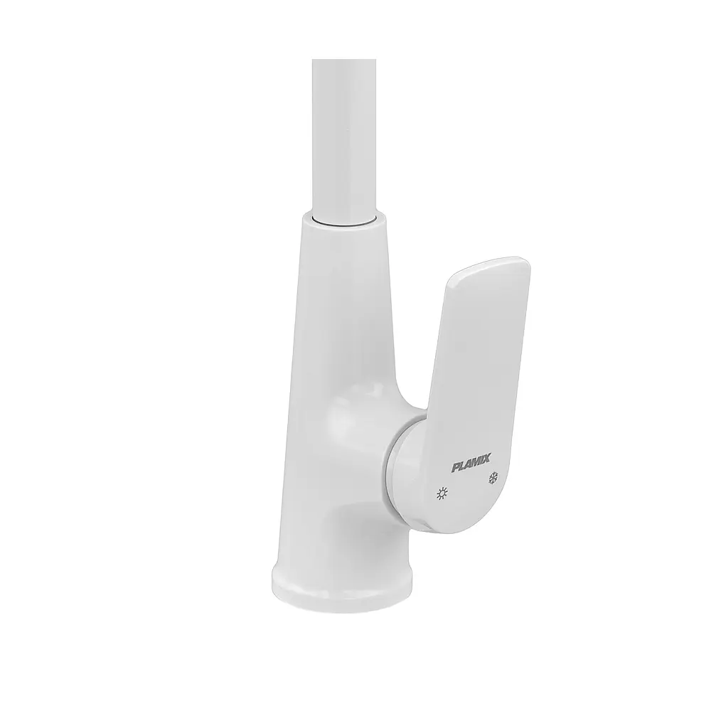 Смеситель для кухни Plamix Lucas-011 SET white с подводкой PM0714 Белый - фото 3