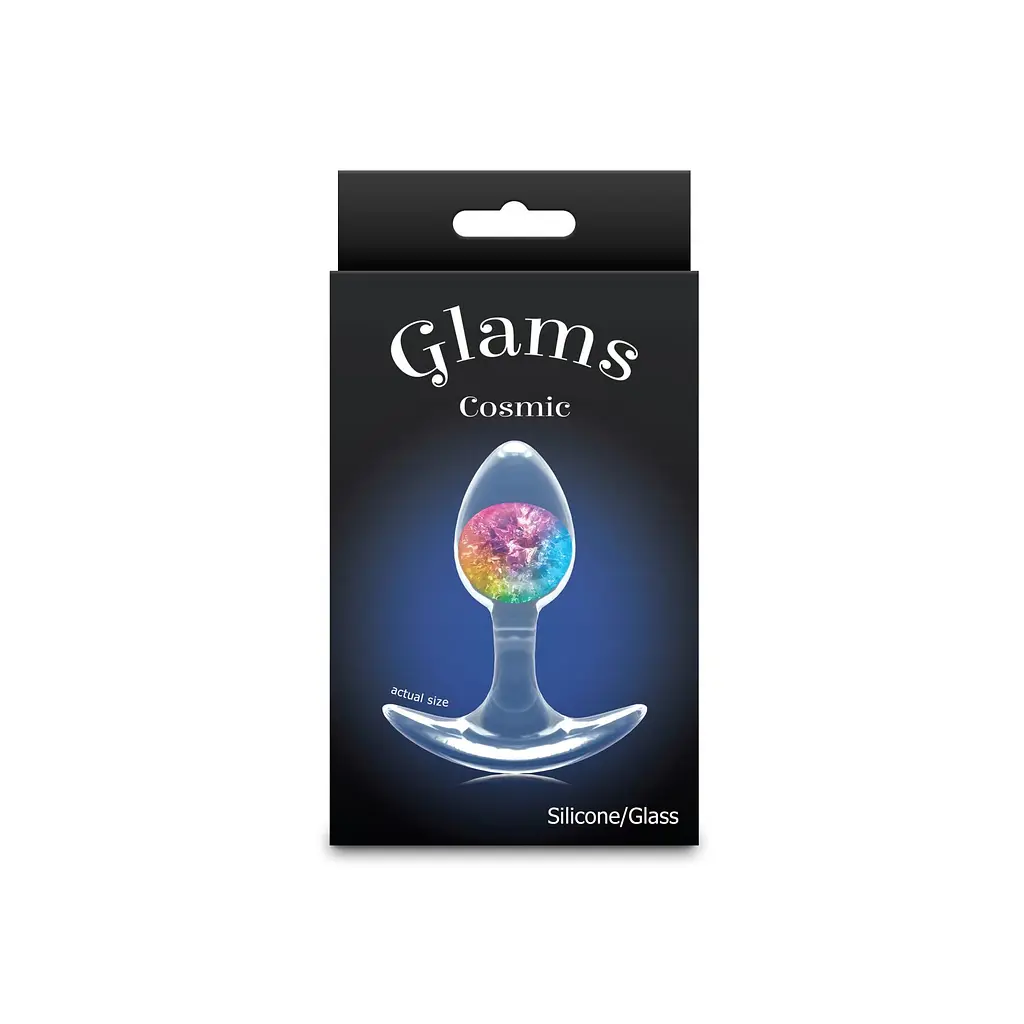 Анальна пробка NS Novelties Cosmic Glams - Small - Rainbow - фото 3