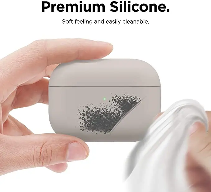 Чехол Ultrathin Silicone Case для AirPods Pro Stone White [52480] - фото 6