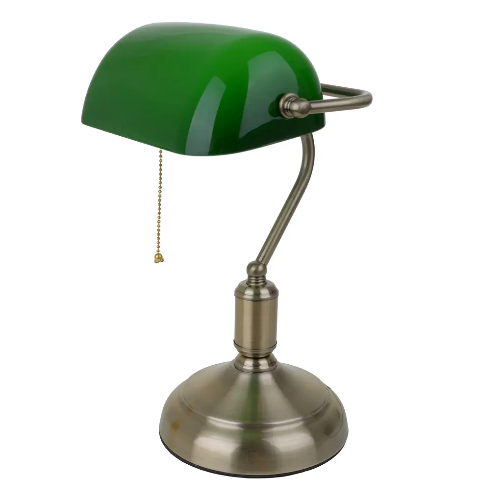 Настільна лампа Brille банківська зелена MTL-52 E27 AB - фото 14