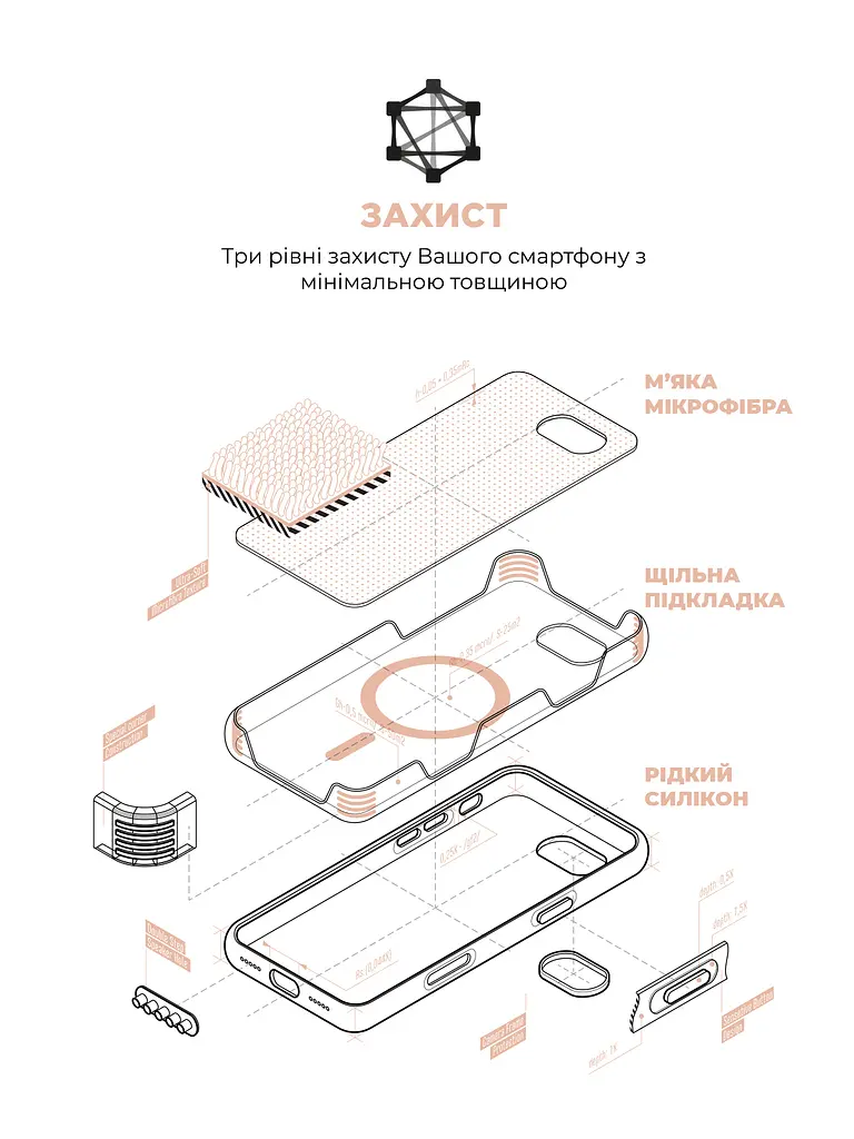 Силиконовый чехол с MagSafe для Apple iPhone 16e/17e, ICON2 MagCase, пудровый, противоударный, панель с мягкой подкладкой, защита всего корпуса, поддержка беспроводной зарядки, совместим с защитными стеклами и пленками, ArmorStandart (ARM83969) - фото 6