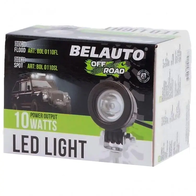 Світлодіодна додаткова LED фара Belauto Flood Ближнє світло Алюмінієвий корпус (BOL0110LF) - фото 3