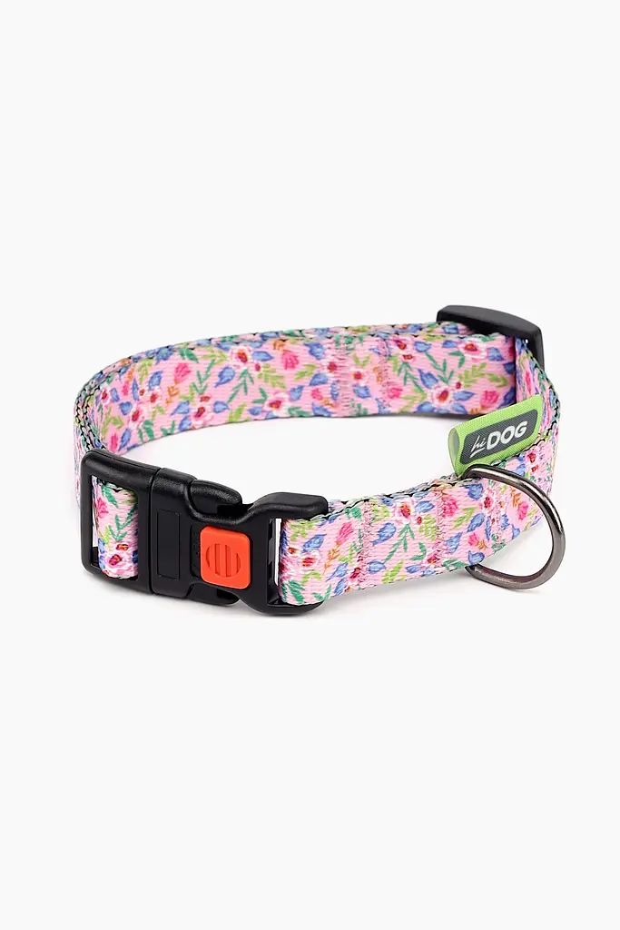 Нашийник ТМ HIDOG Flowers pink, розмір L (ширина 25мм (35-45см)) (2100102293015A)(SN) shop (2100102293015)