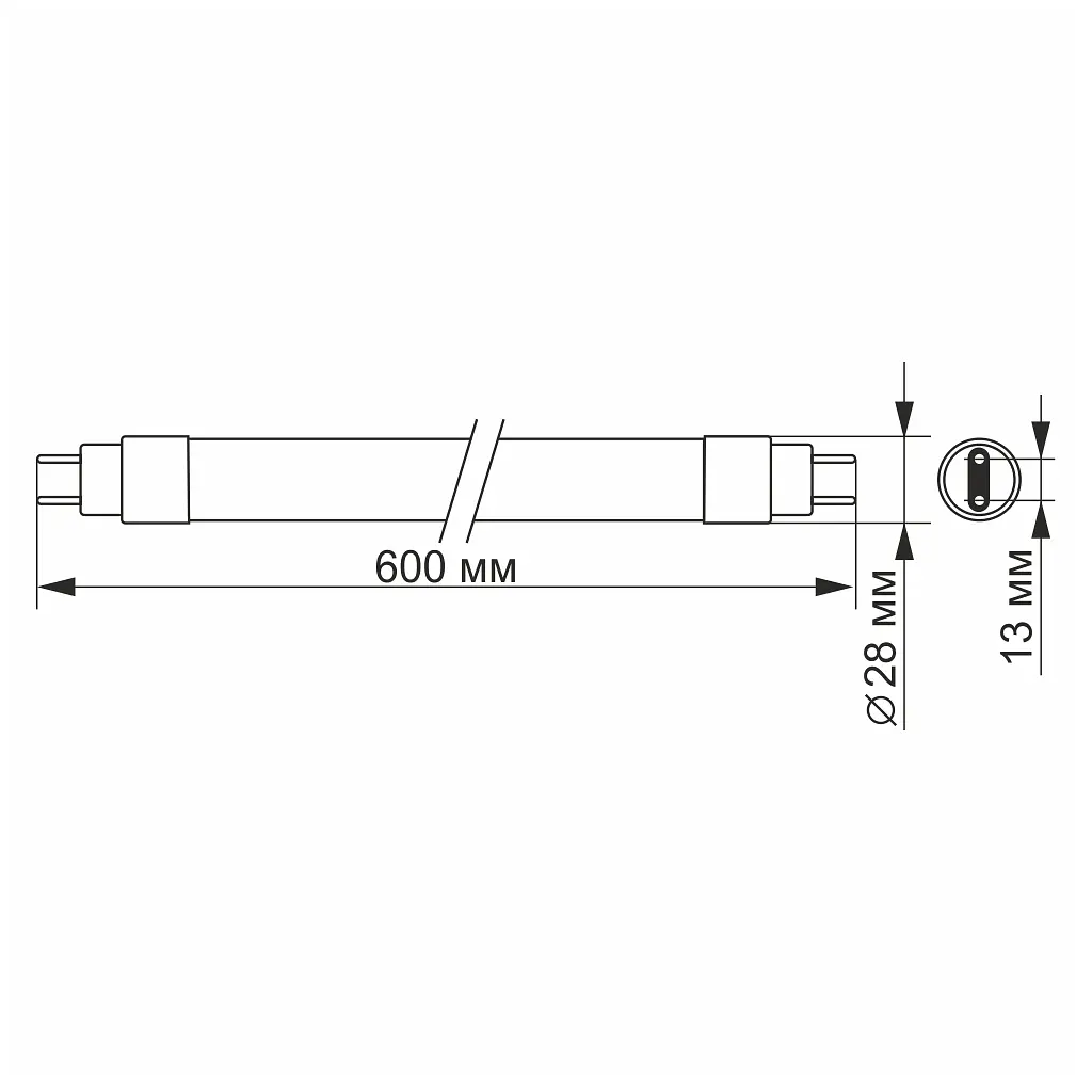 Лампочка Videx T8b 9W 0.6M 6200K 220V (VL-T8b-09066) - фото 3