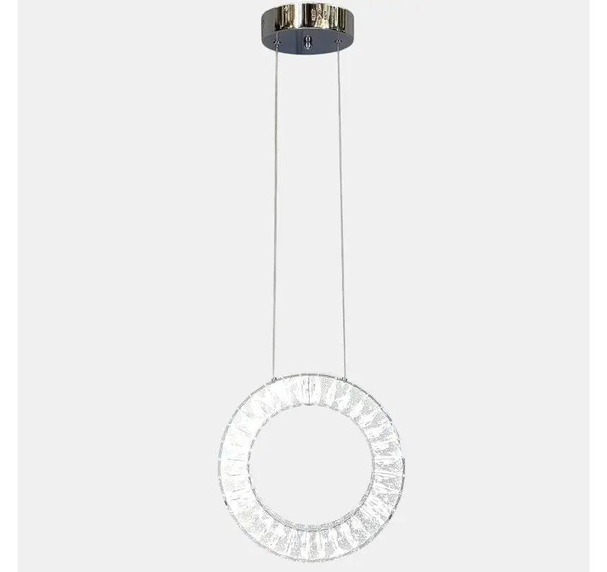 Одинарний кришталевий LED-підвіс Artlight 7270/201CH кільце, хром, 23 Вт - фото 6