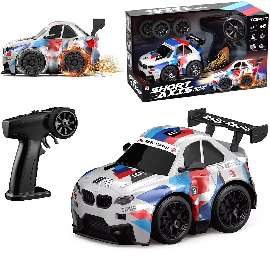 Дрифт машинка BMW на радіокеруванні, акумулятор 7,4 V, USB зарядка, пульт 2,4 GHz, змінні шини, іскри - фото 4