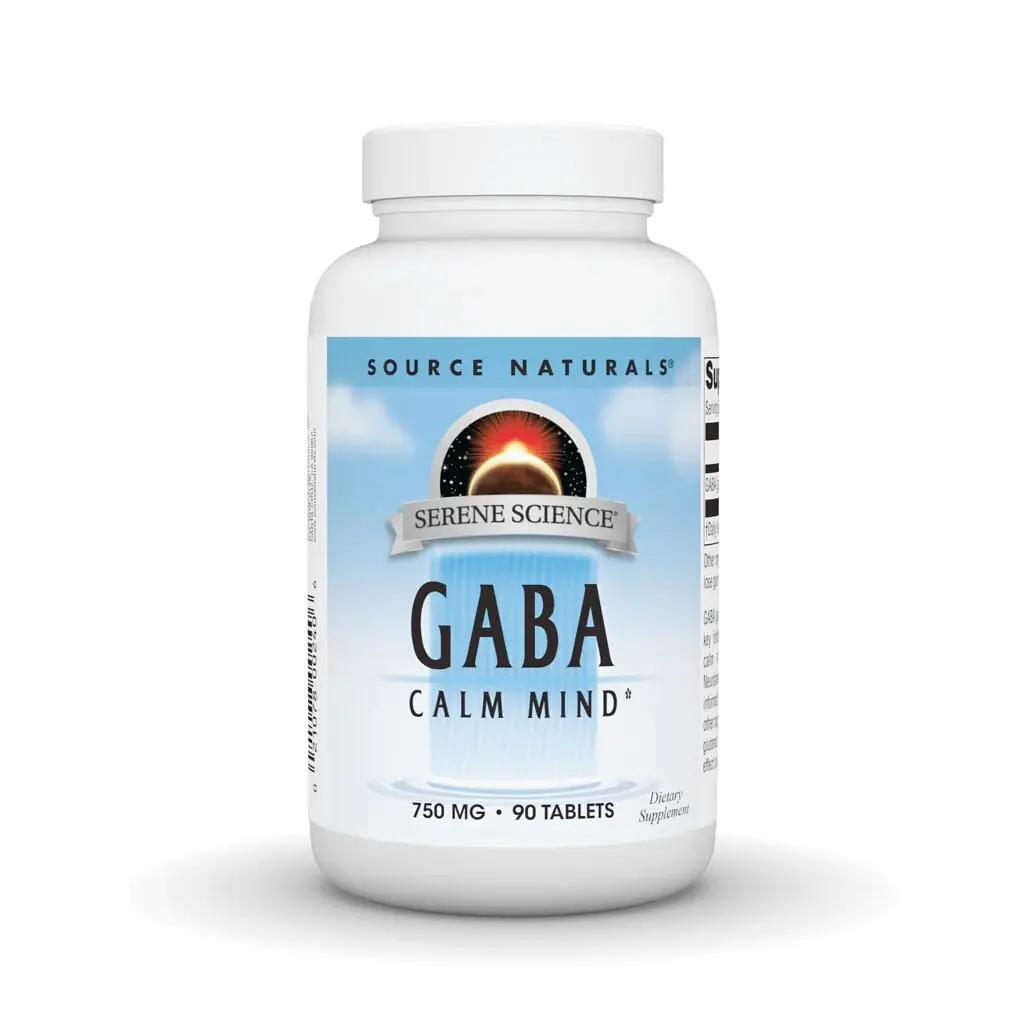 ГАМК Serene Science GABA 750 mg, 45 таблеток Source Naturals vit0004652