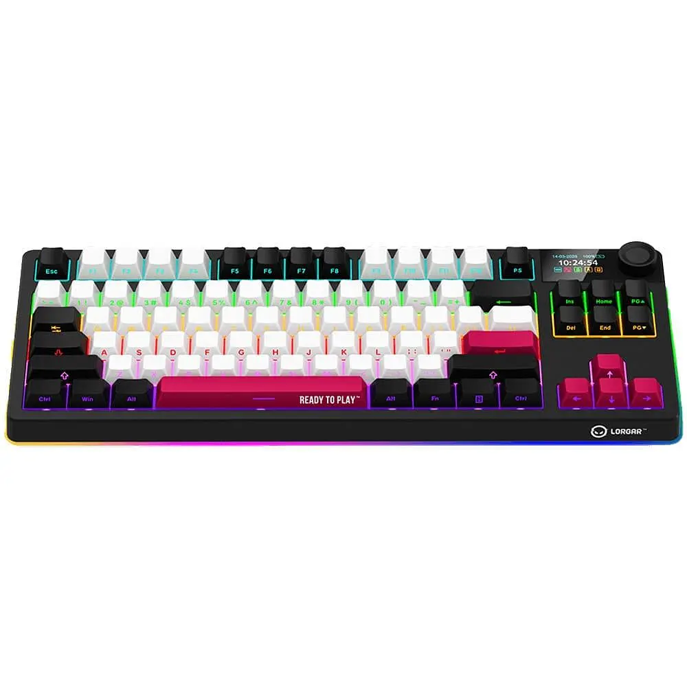Клавиатура Lorgar KBP70TKLW Pro Wireless TKL EN/UA Black Red (LRG-KBP70TKLW-BK-US) - фото 2