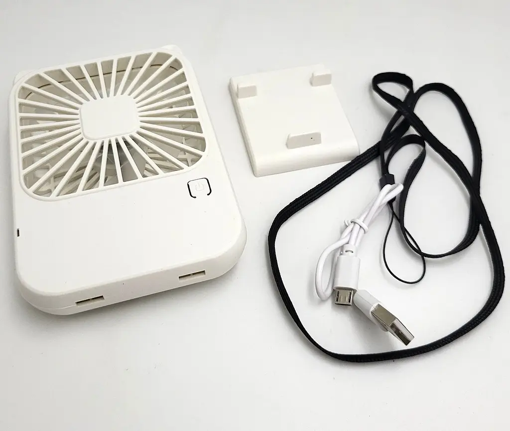 Міні вентилятор акумуляторний від USB ручний та настільний з підставкою 3 режими 9×13см UKC 064 - фото 4