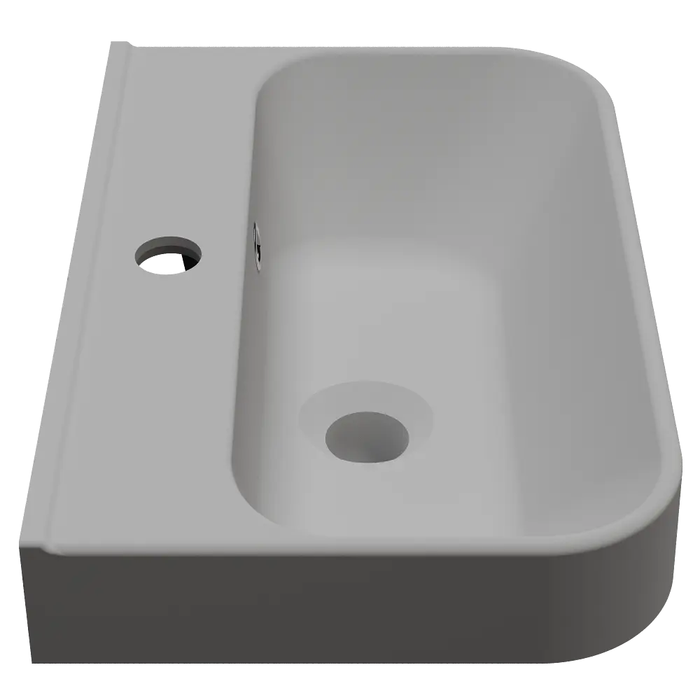 Раковина матова підвісна Amidicon Comfort 45 450x300 з литого каменю COMFORT_45_MAT, Білий матовий - фото 3
