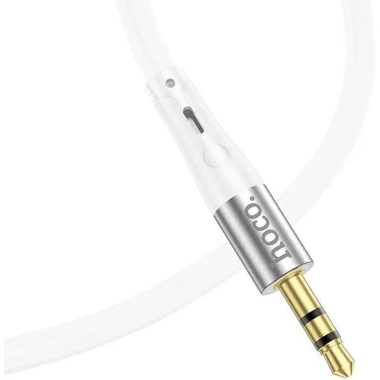 Кабель силиконовый Hoco UPA22 - 3.5 мм to Type-C silicone digital audio conversion cable 1 м белый - фото 3