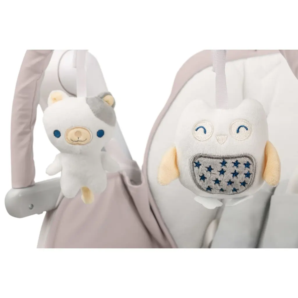 Кресло-качалка + стульчик для кормления Caretero Indigo Beige - фото 4