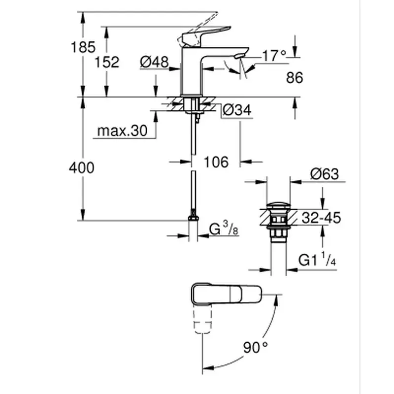 Змішувач Grohe QuickFix 1018610000 - фото 5