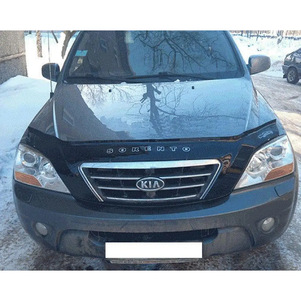 Дефлектор капоту мухобійка для Kia Sorento 2002-2009 Євро Кріплення (Vip Tuning) - фото 3