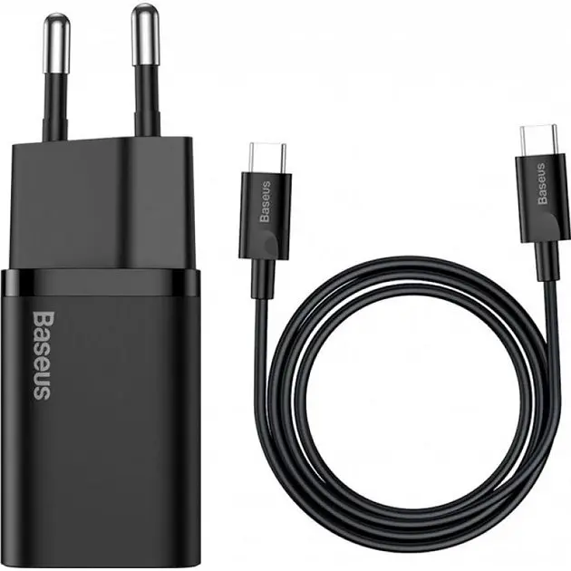 Комплект зарядный Baseus PD Charger 25 W + USB-C кабель USB-C TZCCSUP-L01 - фото 2