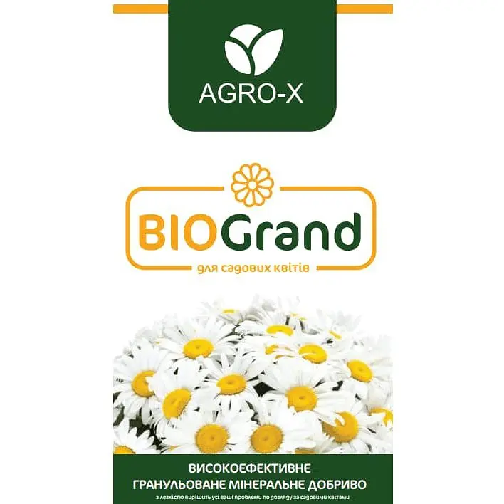 Гранулированное минеральное удобрение Agro-x BIOGrand БИОГранд для садовых цветов 1 кг (47937) - фото 2