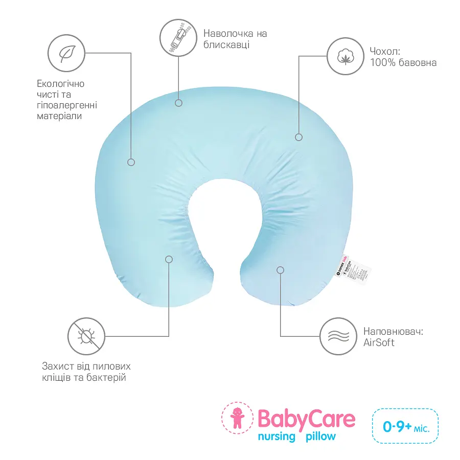 Подушка для кормления Sonex BabyCare голубая (SO102495) - фото 3