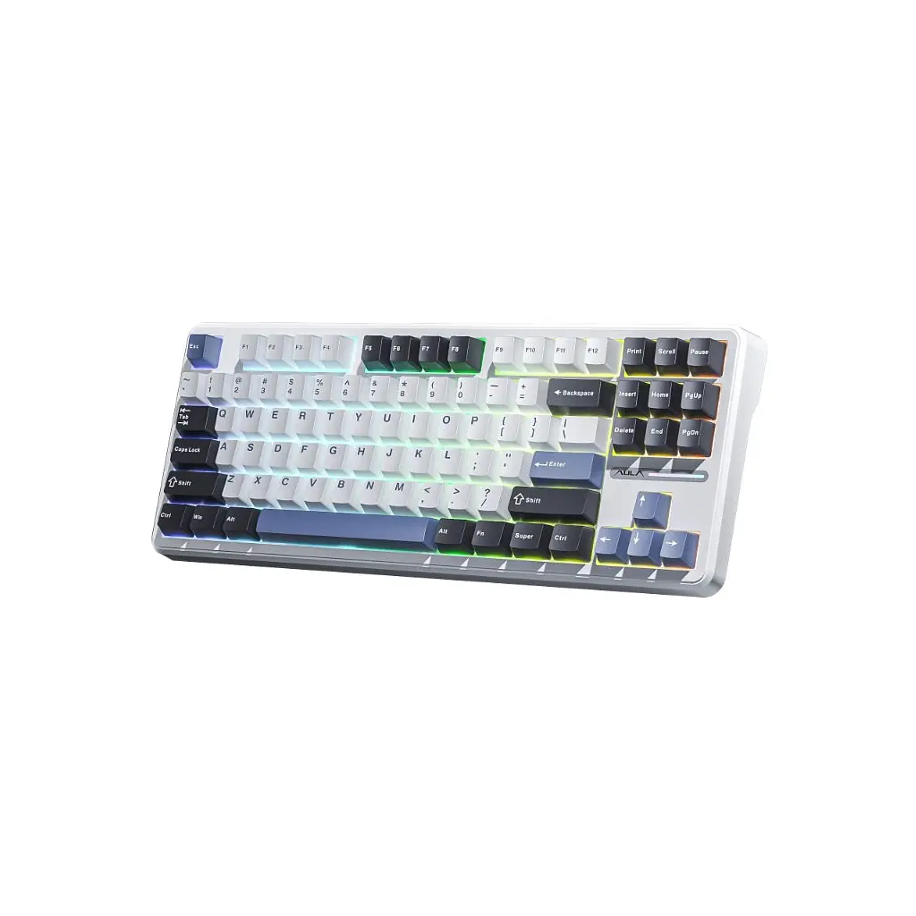 Клавіатура Aula F87 Gasket Greywood V3 Wireless/Bluetooth/USB UA White (6948391208602) - фото 3