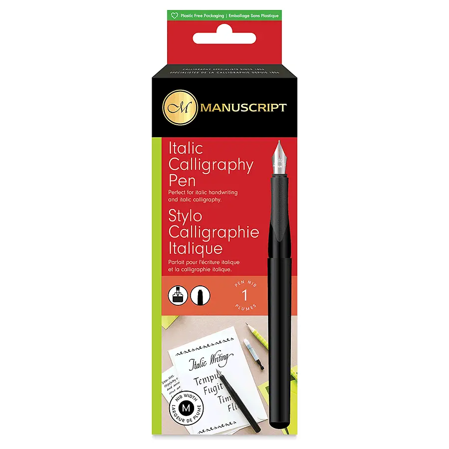 Набір для каліграфії Italic Calligraphy Pen Medium (перо чорний картридж конвертер) Manuscript - фото 5