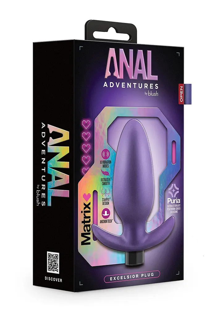 Анальная пробка Anal Adventures Matrix Excelsior Plug 12.1 см (фиолетовый) - фото 5