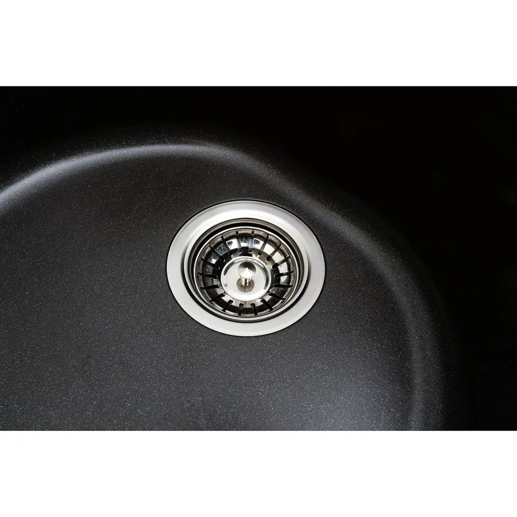 Каменная мойка Ventolux Fabia Graphit Quartz D510x180 мм - фото 6