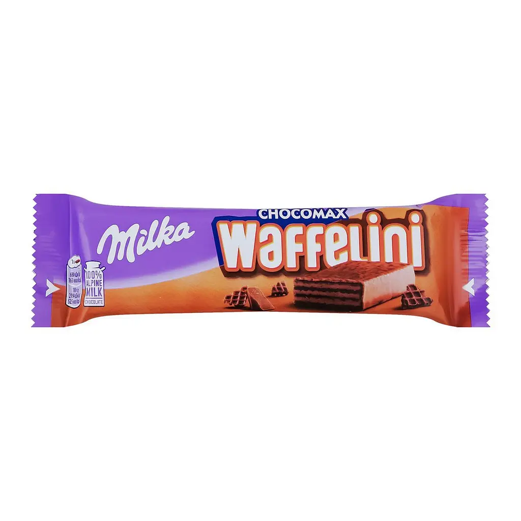 Упаковка вафель Milka Waffelini Chocomax з начинкою з какао 31 г 35 шт - фото 2