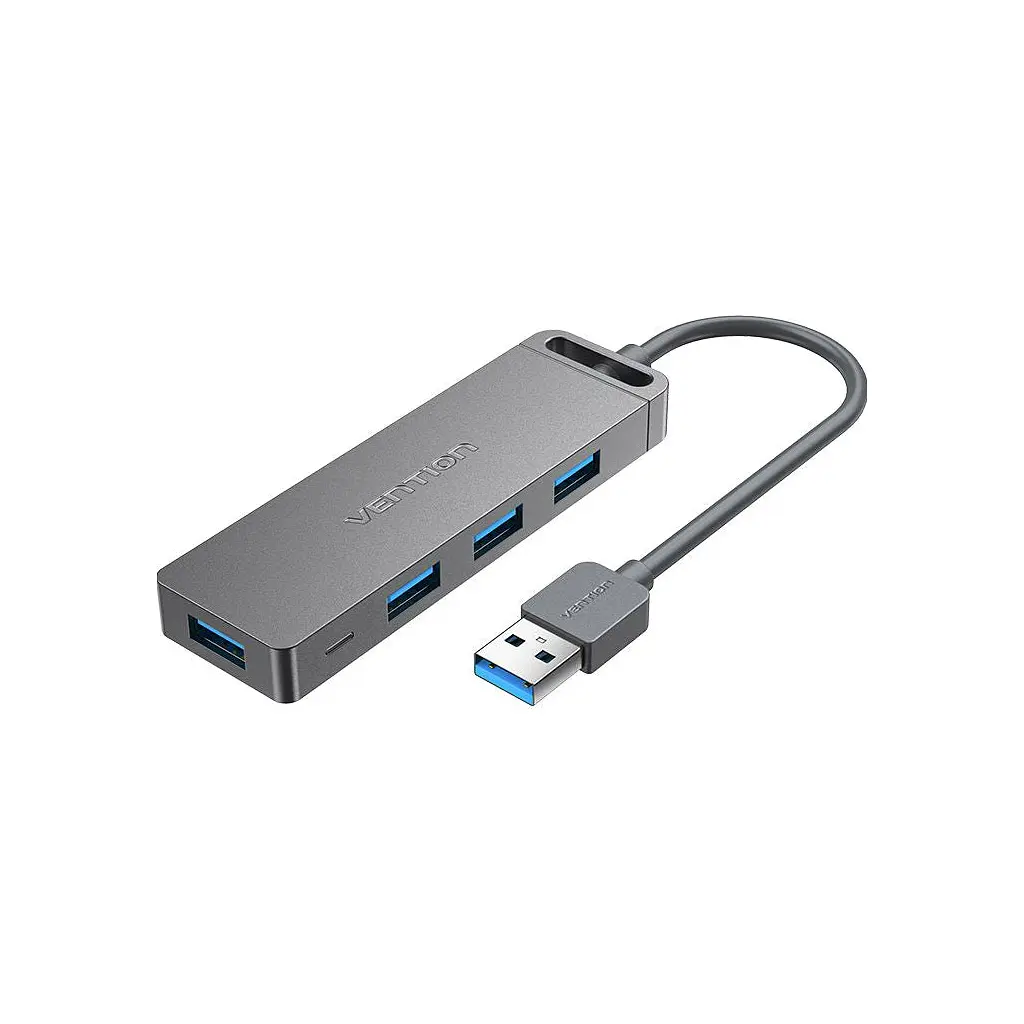Концентратор Vention USB 3.0 to 4xUSB 3.0 Hub With Power Supply 0.15m black (CHLBB) - фото 2