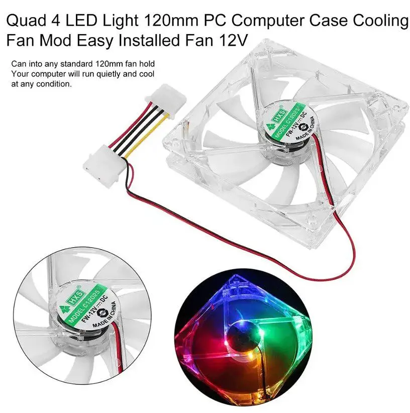 Кулер корпусний Voltronic C12025RGB Fan DC sleeve fan 4-контактний 120 мм LED RGB - фото 2