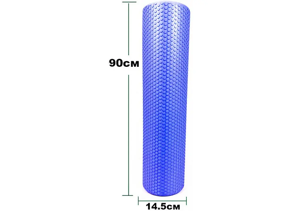 Масажний ролик EasyFit Foam Roller 90 см Синій (EF-2034-BL) - фото 2