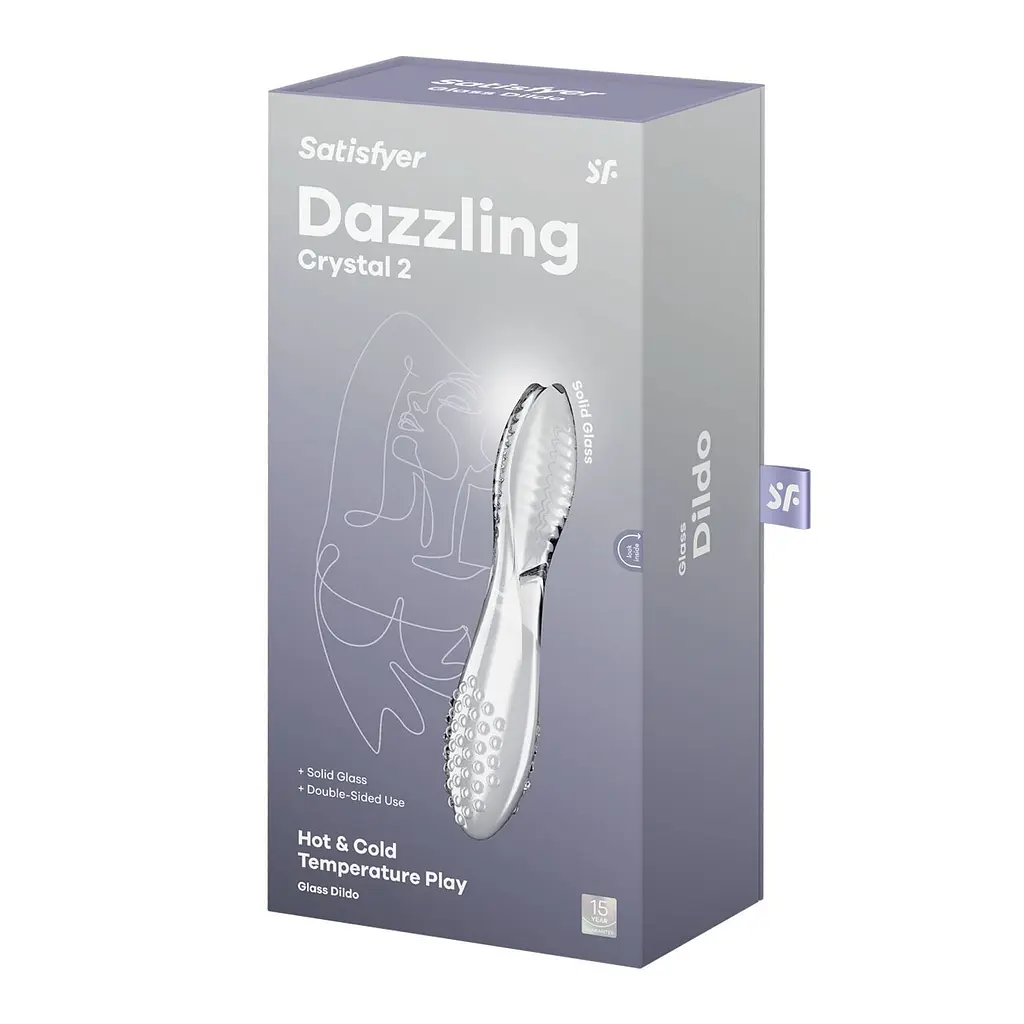 Двосторонній скляний ділдо Satisfyer Dazzling Crystal 2 Transparent - фото 6