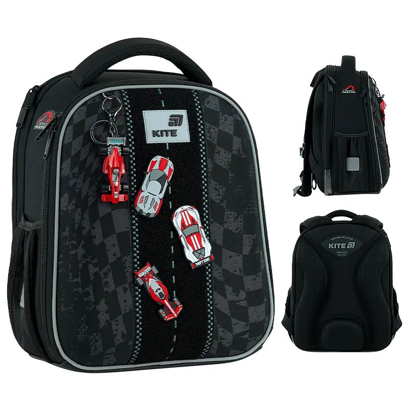 Рюкзак Kite Education каркасный 555 Race&Win Черный (K26-555S-8) - фото 2