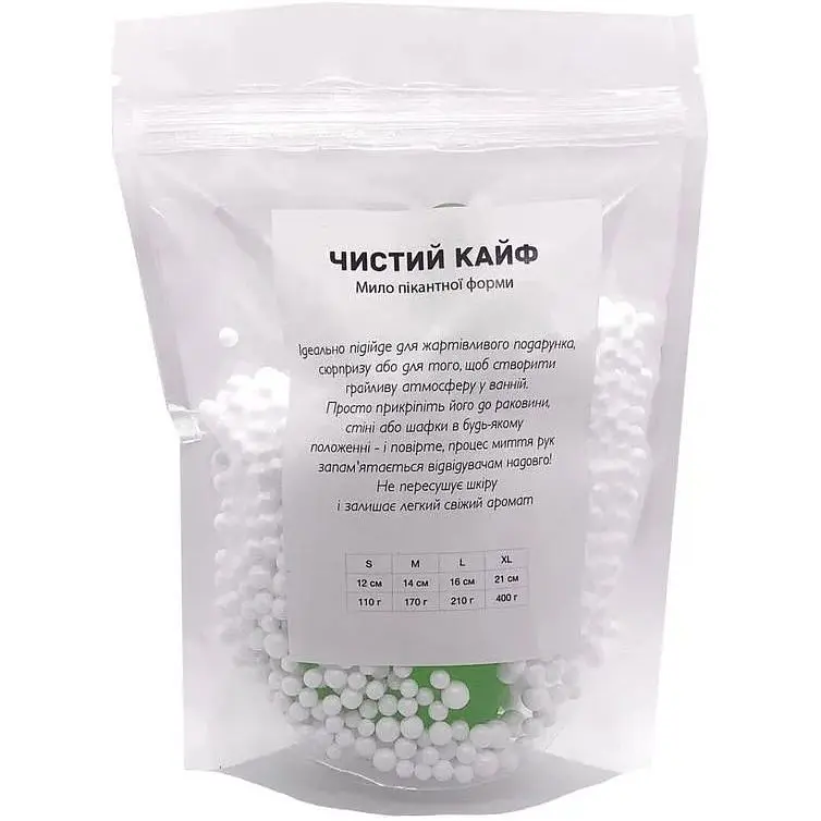 Крафтовое мыло-член с присоской Чистый Кайф Green size S натуральное - фото 4