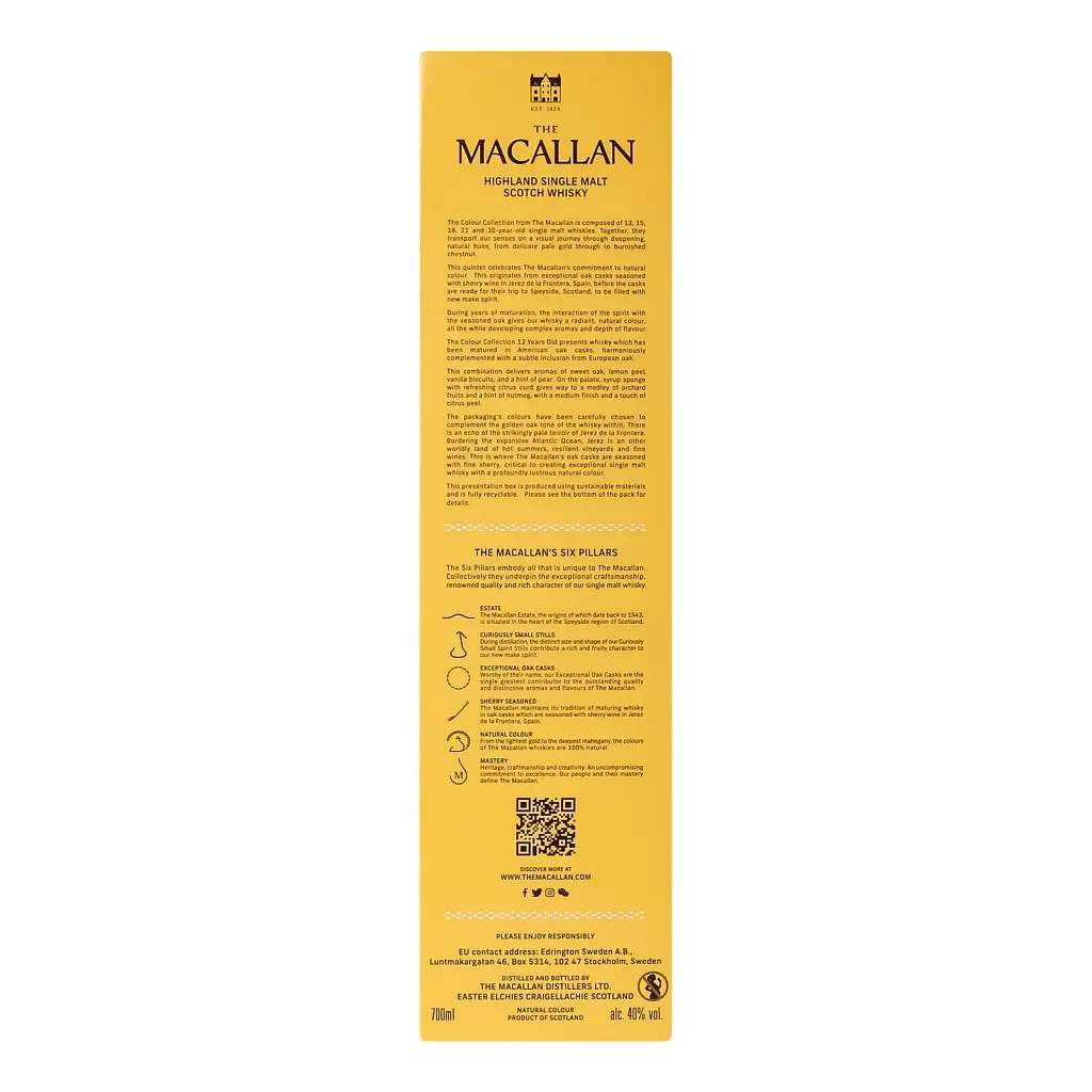 Віскі The Macallan 12 yo Colour Collection Single Malt Scotch Whisky 40% 0.7 л в подарунковій упаковці - фото 3