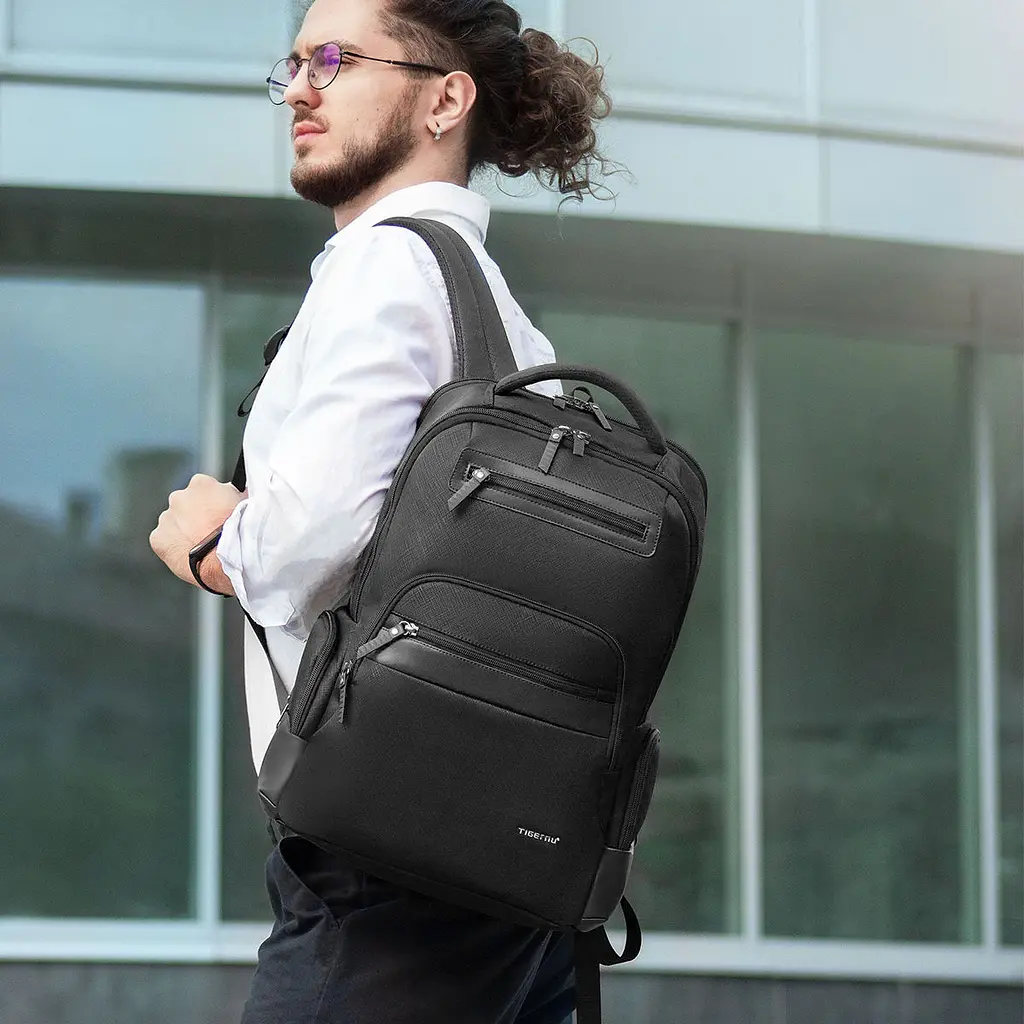 Міський офісний рюкзак Tigernu T-B9022 18л для ноутбука 15.6" Black (17044) - фото 6