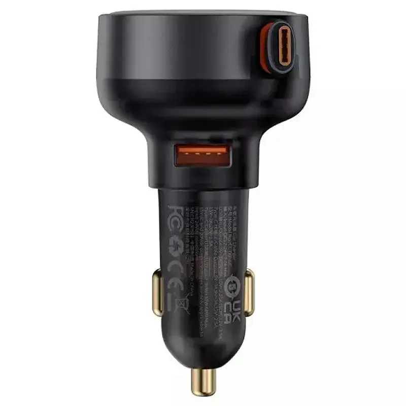 АЗП Enjoyment Pro PD60W+QC3.0 with retractable cable (1USB-A/1C) (C000578) Cluster Black Baseus teh0029946 - фото 5